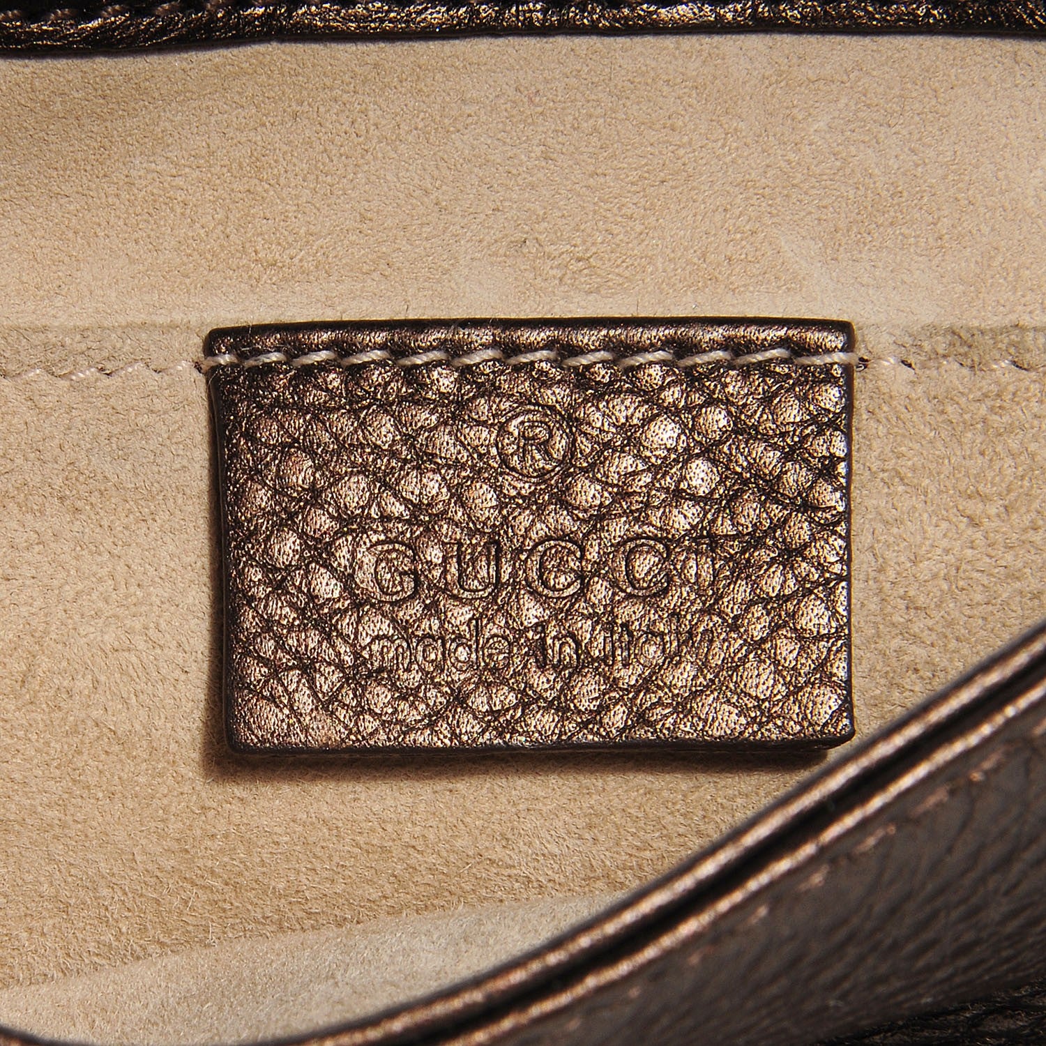 Gucci Metallic Pebbled Calfskin Small 1973 Chain Shoulder Bag Winter Leaf 5 of 9