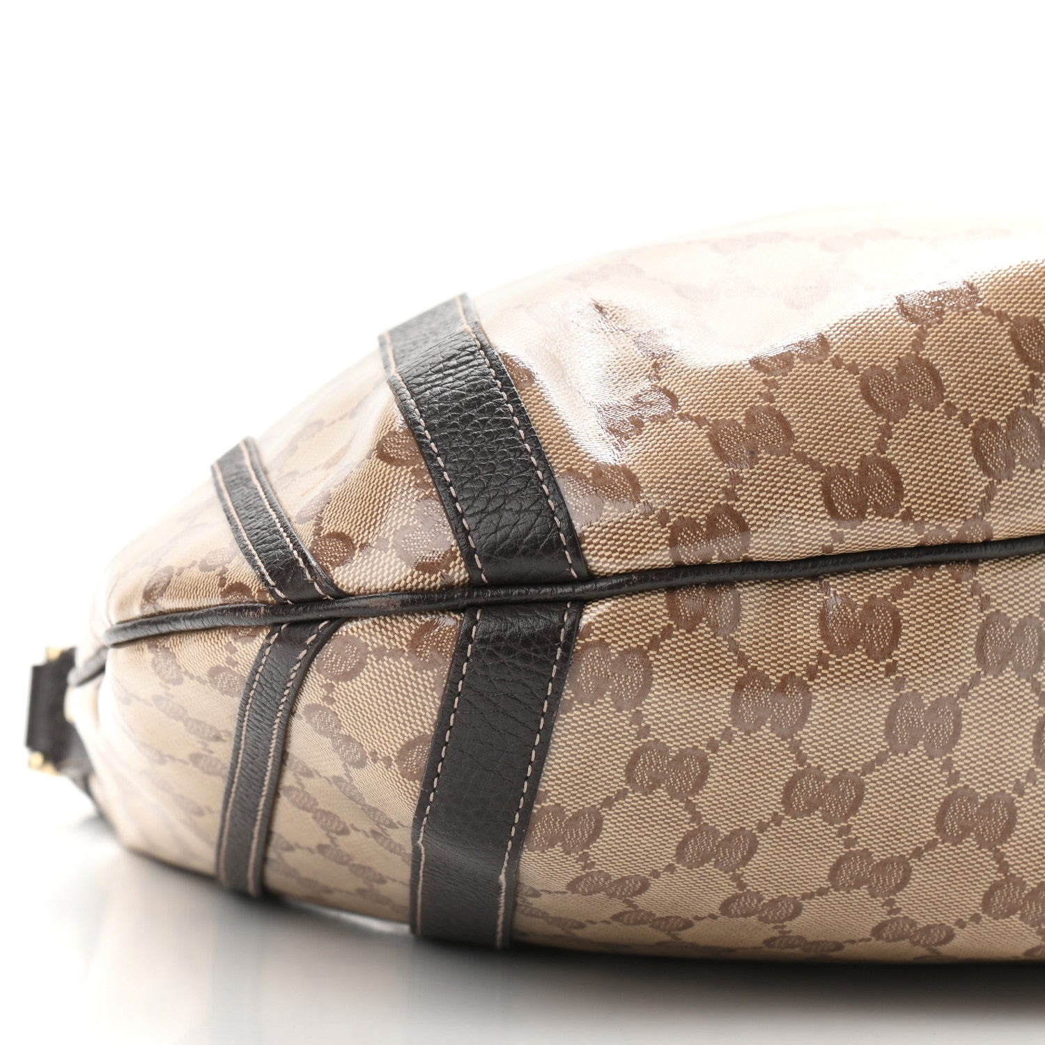 Gucci Crystal Monogram Medium Abbey Convertible Tote Dark Brown 9 of 14
