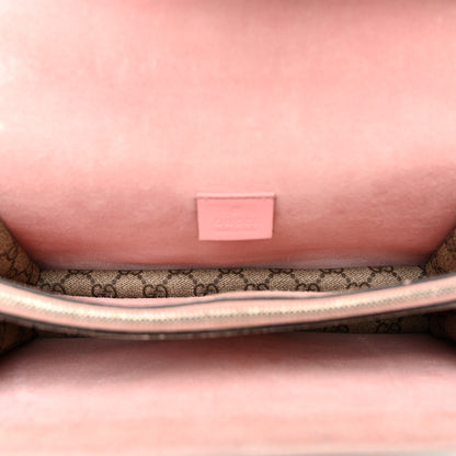 Gucci GG Supreme Monogram Suede Crystal Small Dionysus Shoulder Bag Beige Ebony Light Peonia 5 of 11