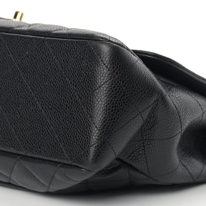 Chanel Caviar Quilted Jumbo Single Flap Black 8 of 18