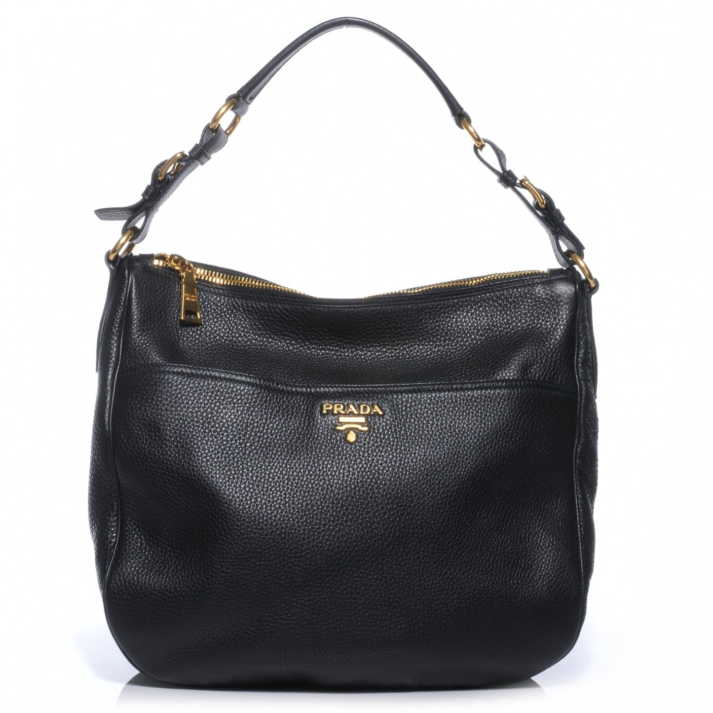 Vitello Daino Shoulder Bag Nero Black