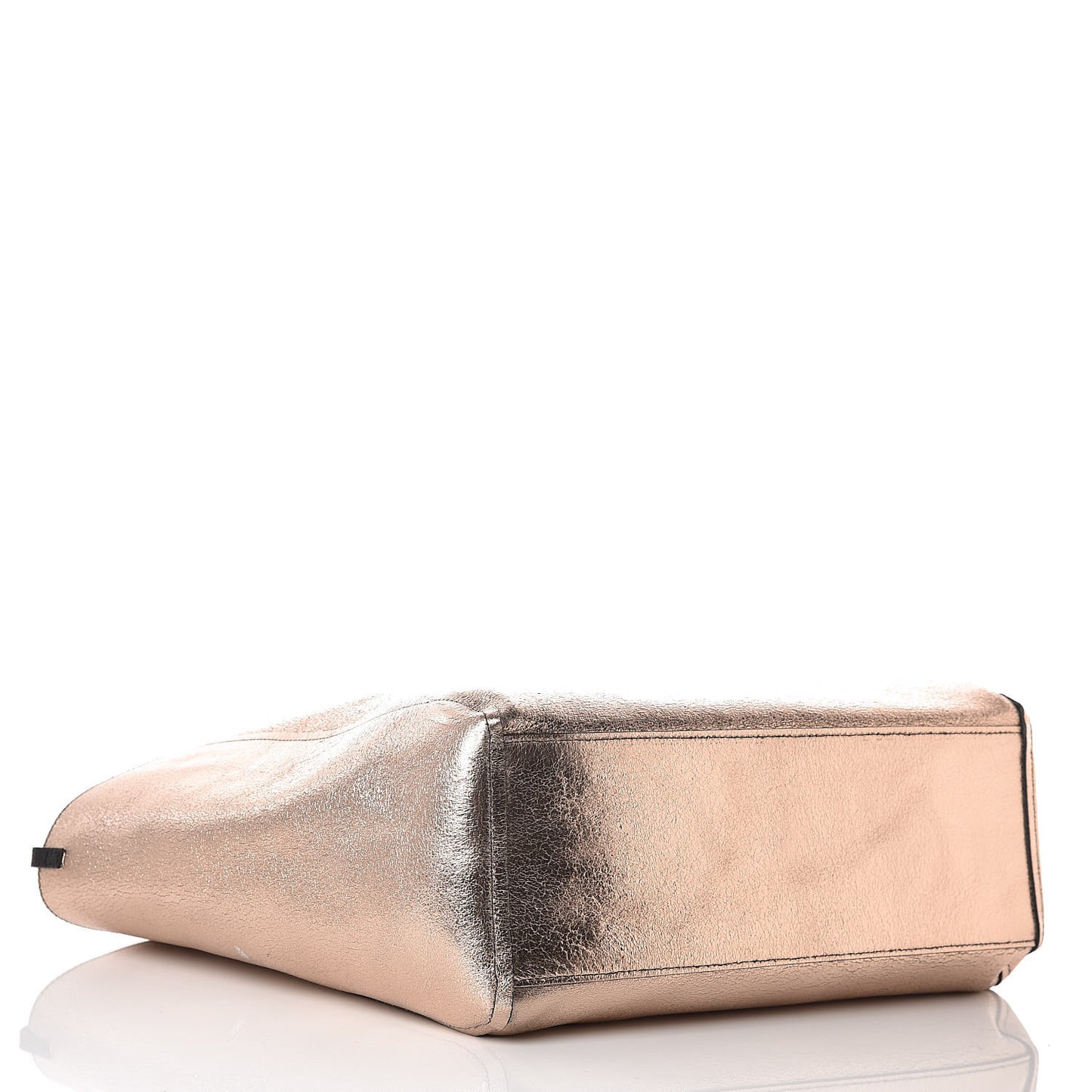 Grained Calfskin Medium Reversible Wandel Tote Black