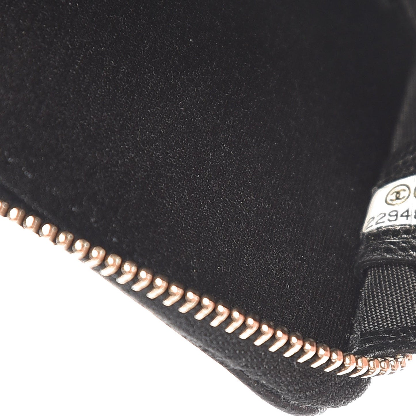 Caviar Camellia Embossed Key Holder Case Black