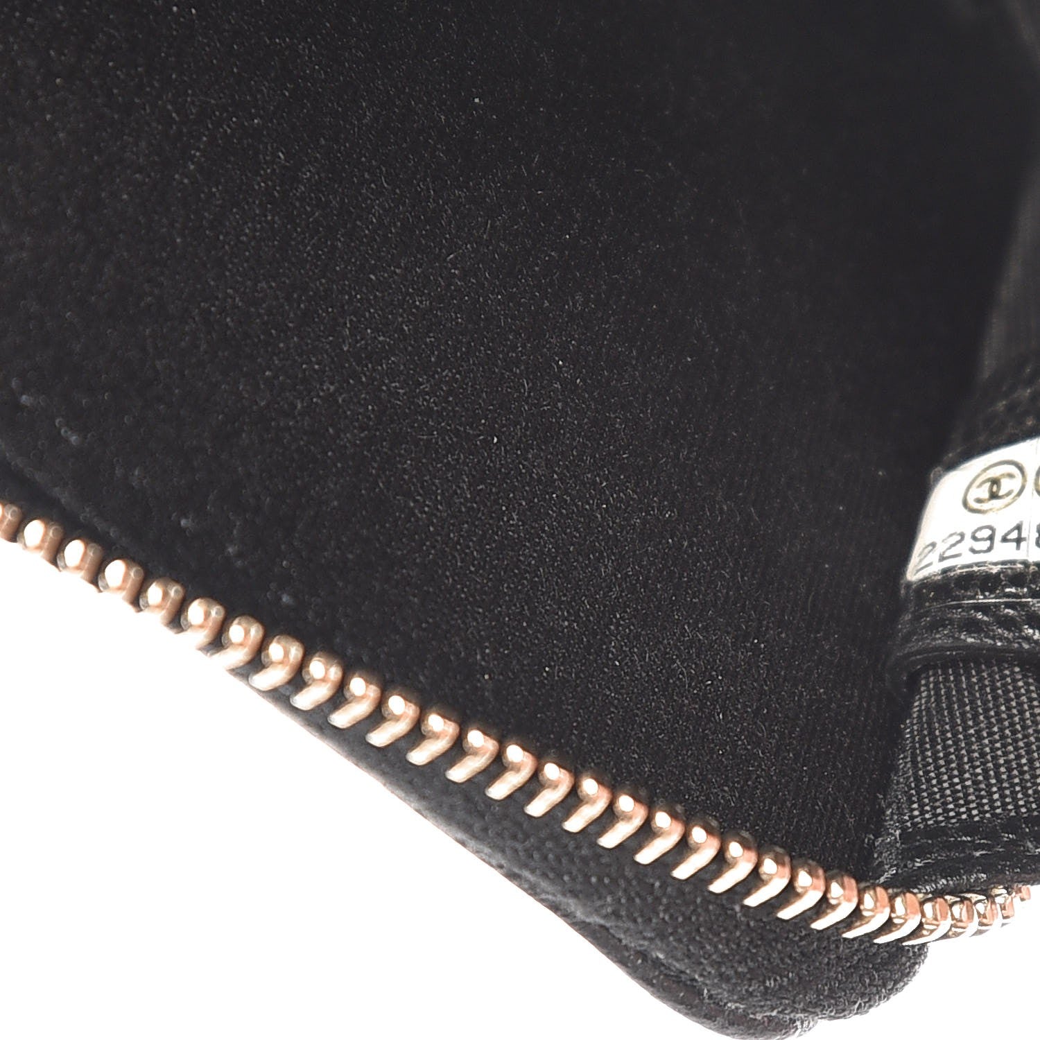 Chanel Caviar Camellia Embossed Key Holder Case Black 7 of 8