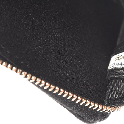 Chanel Caviar Camellia Embossed Key Holder Case Black 7 of 8