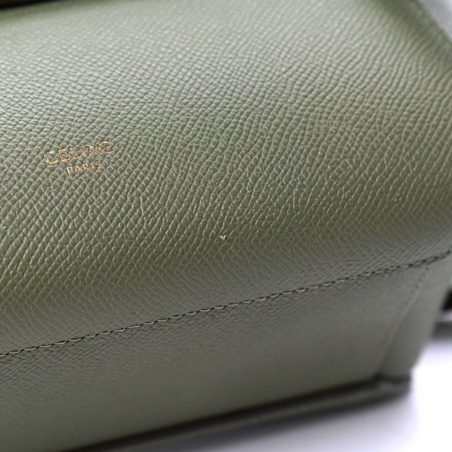 Grained Calfskin Nano Belt Bag Light Khaki
