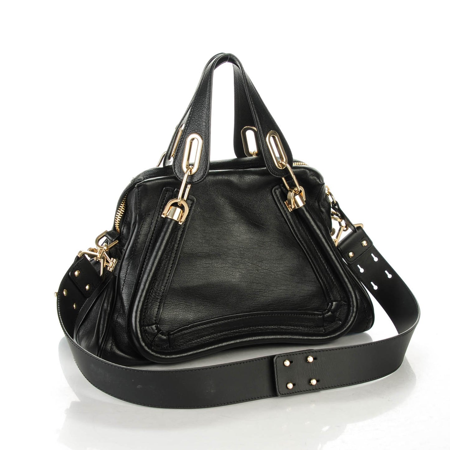 Calfskin Medium Military Paraty Black