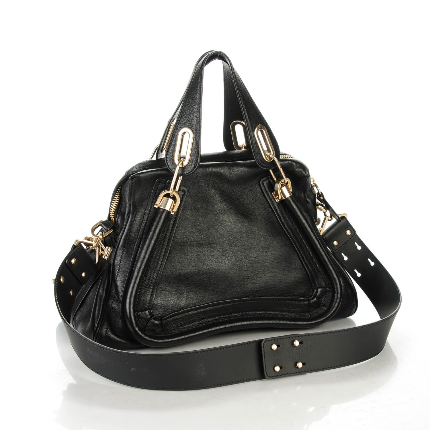 Chloe Calfskin Medium Military Paraty Black 3 of 8