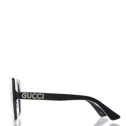 Gucci Crystal Square Frame GG Sunglasses GG0418S Black 2 of 7