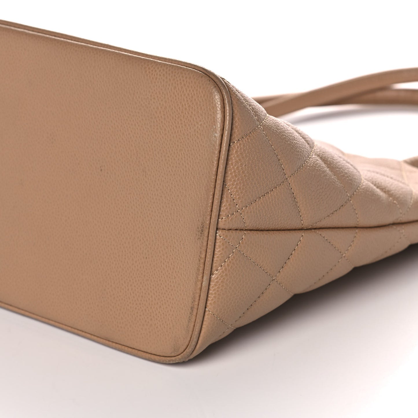Caviar Quilted Medallion Tote Beige