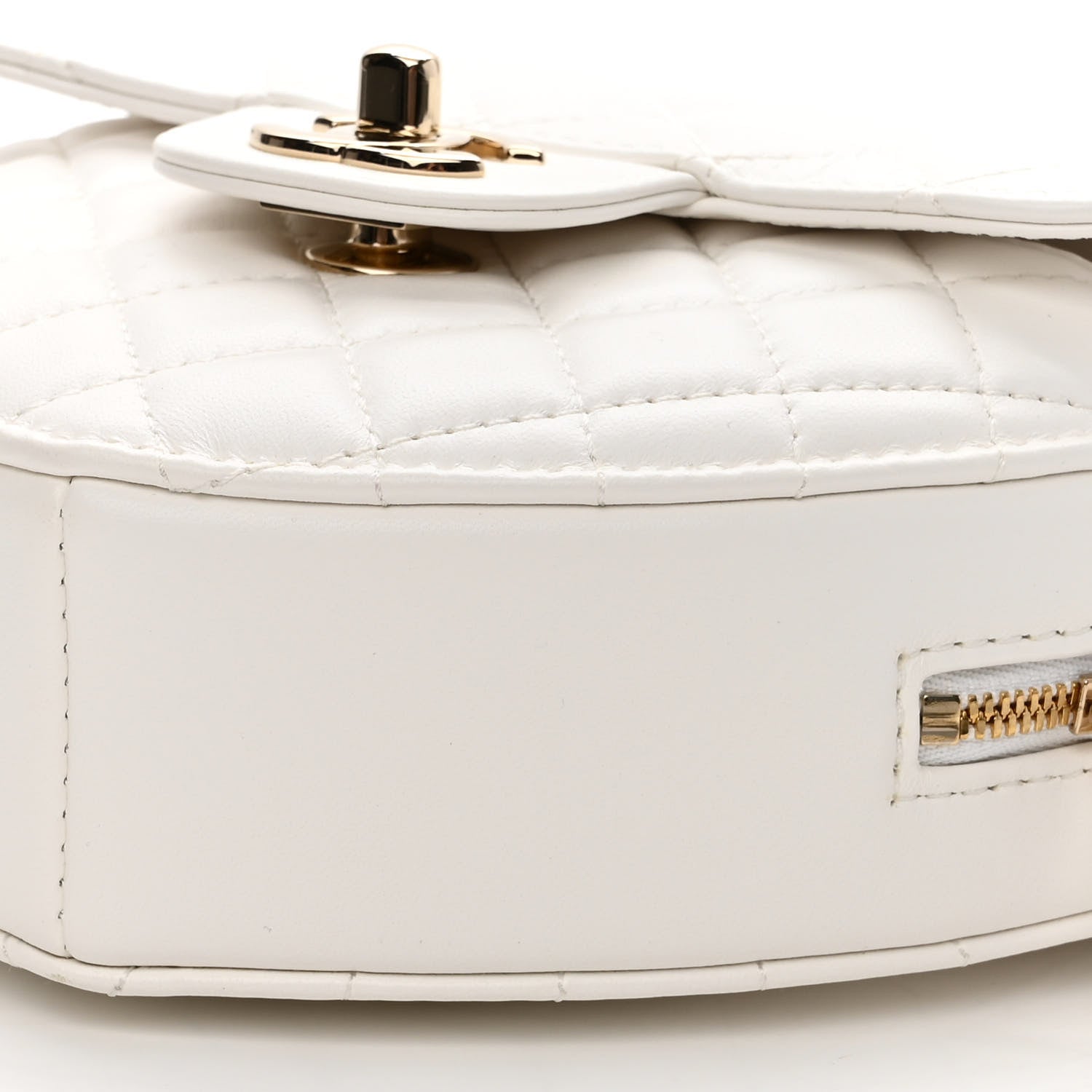 Chanel Lambskin Quilted CC In Love Heart Bag White 10 of 11
