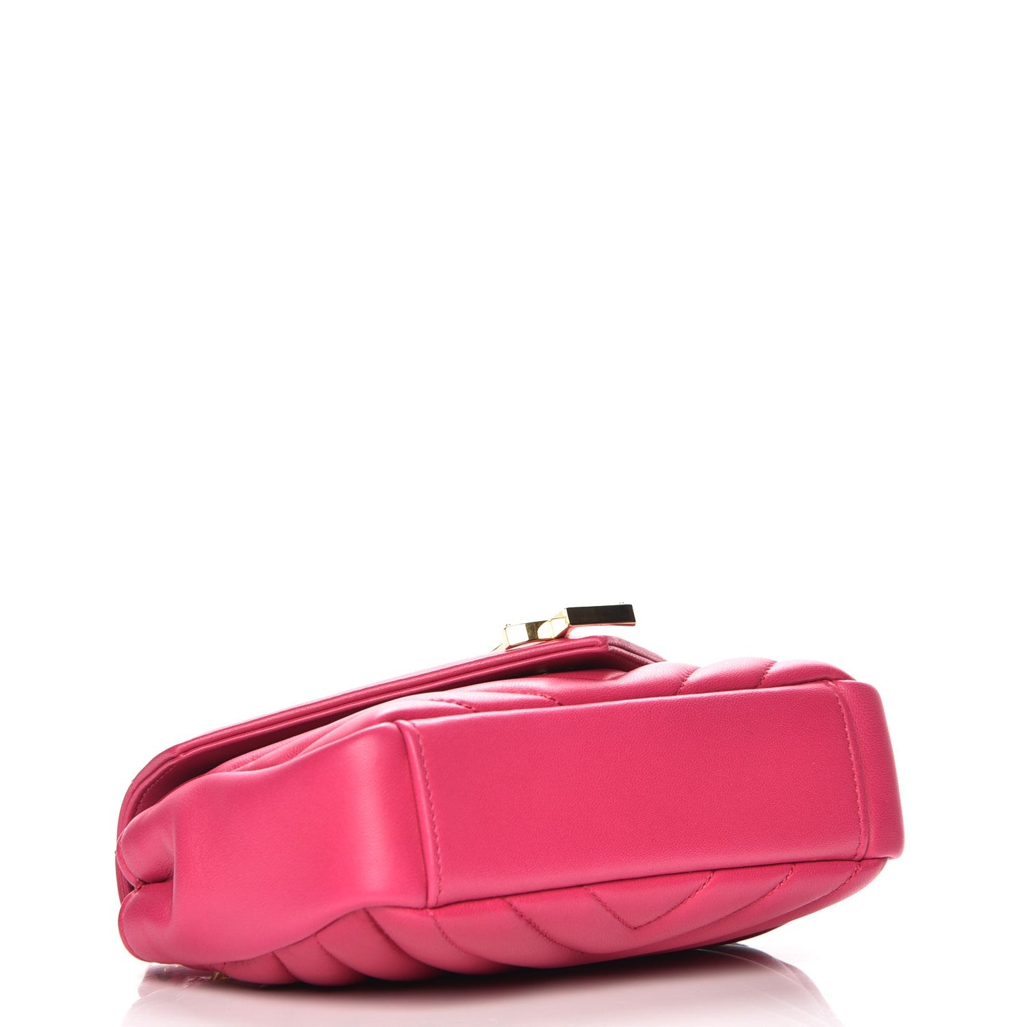 Saint Laurent Calfskin Matelasse Chevron Classic Monogram Baby Chain Bag Fuchsia 4 of 7