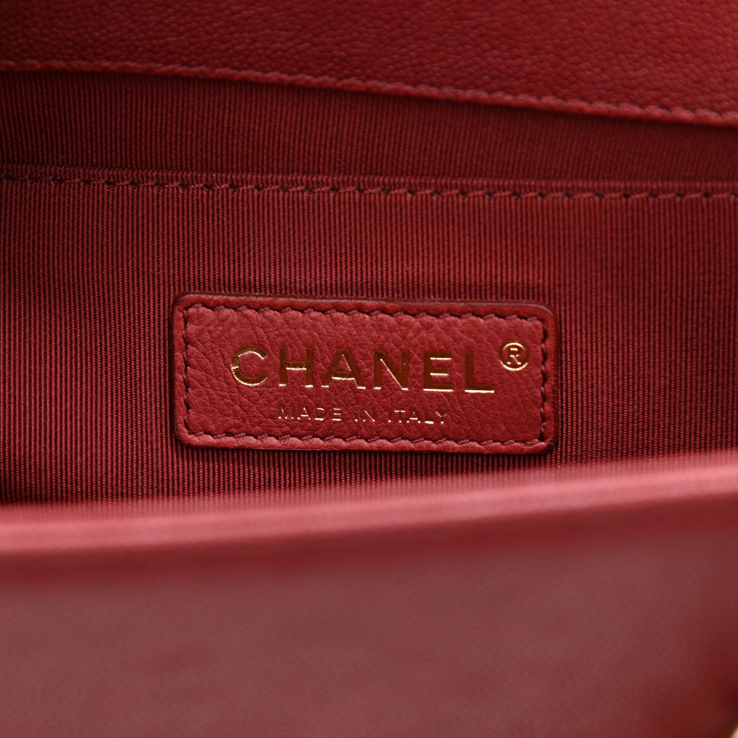 Chanel Caviar Chevron Quilted Medium Boy Flap Red 6 of 12