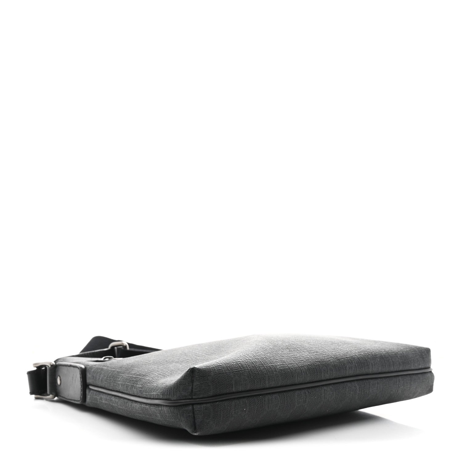 Gucci GG Supreme Monogram Crossbody Messenger Bag Black Grey 4 of 14