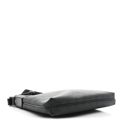 Gucci GG Supreme Monogram Crossbody Messenger Bag Black Grey 4 of 14