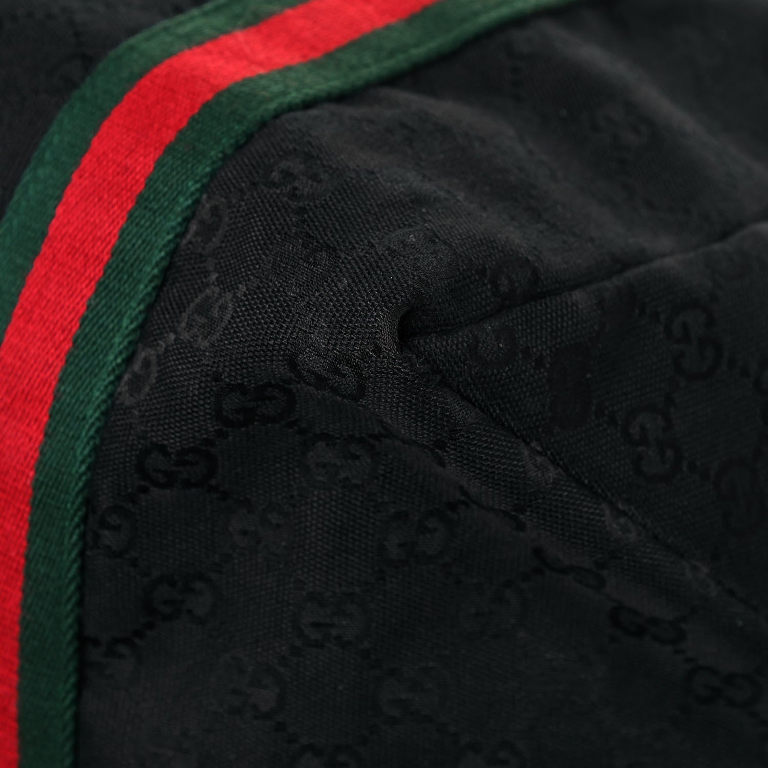 Gucci GG Monogram Web Medium Collapsible Carry On Duffle Black 9 of 15