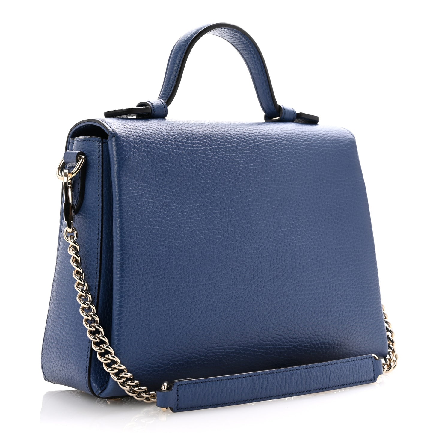 Dollar Calfskin Interlocking G Top Handle Shoulder Bag Caspian