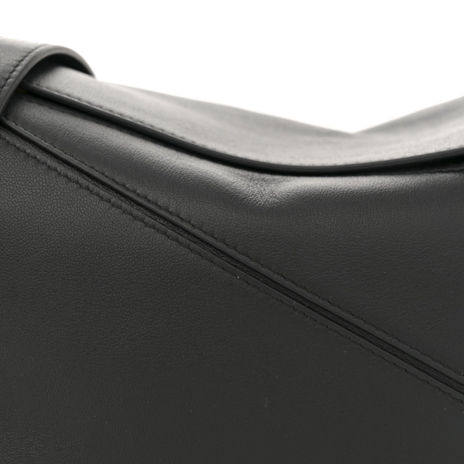 Loewe Lambskin Small Featherlight Puzzle Bag Black 8 of 10