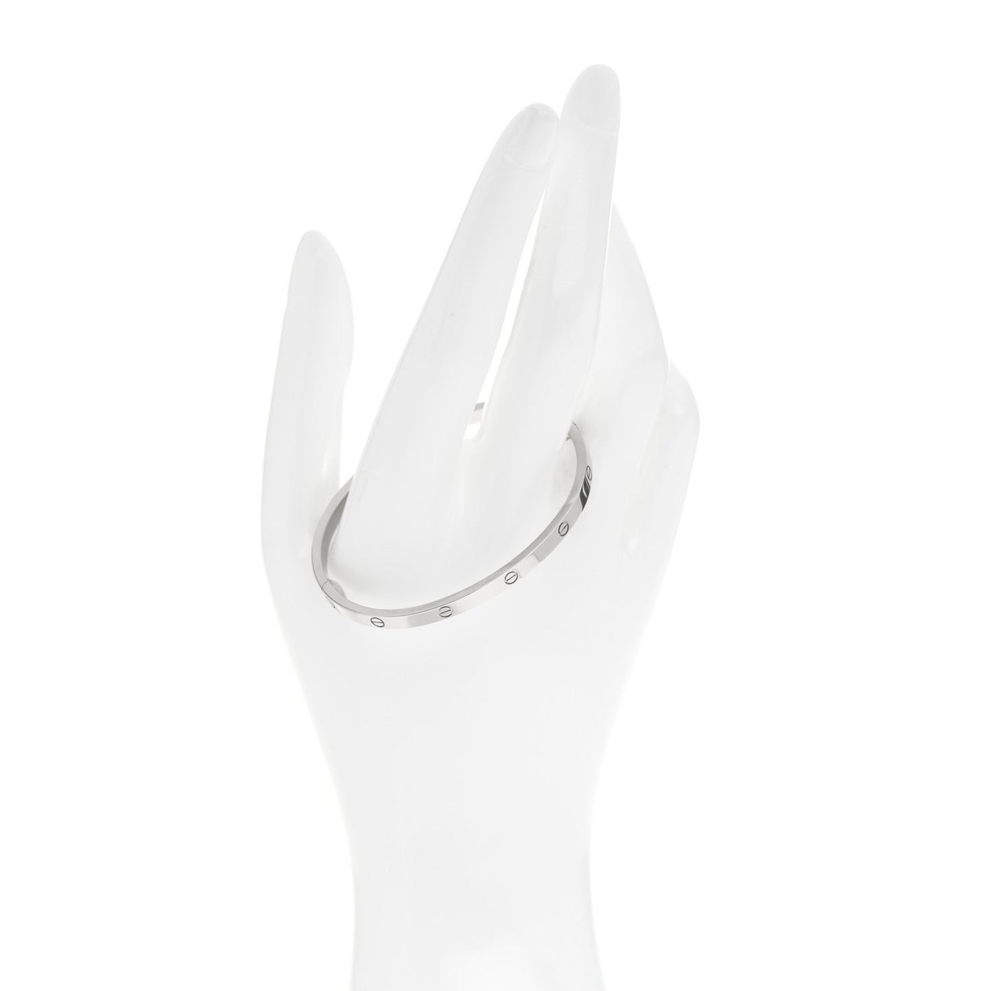 18K White Gold Small LOVE Bracelet 16