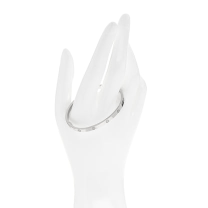 Cartier 18K White Gold Small LOVE Bracelet 16 2 of 4