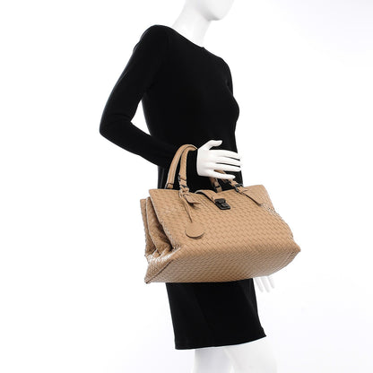 Bottega Veneta Light Calf Intrecciato Medium Roma Walnut 2 of 10