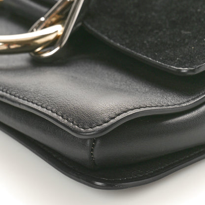 Chloe Suede Calfskin Small Faye Shoulder Bag Black 10 of 11