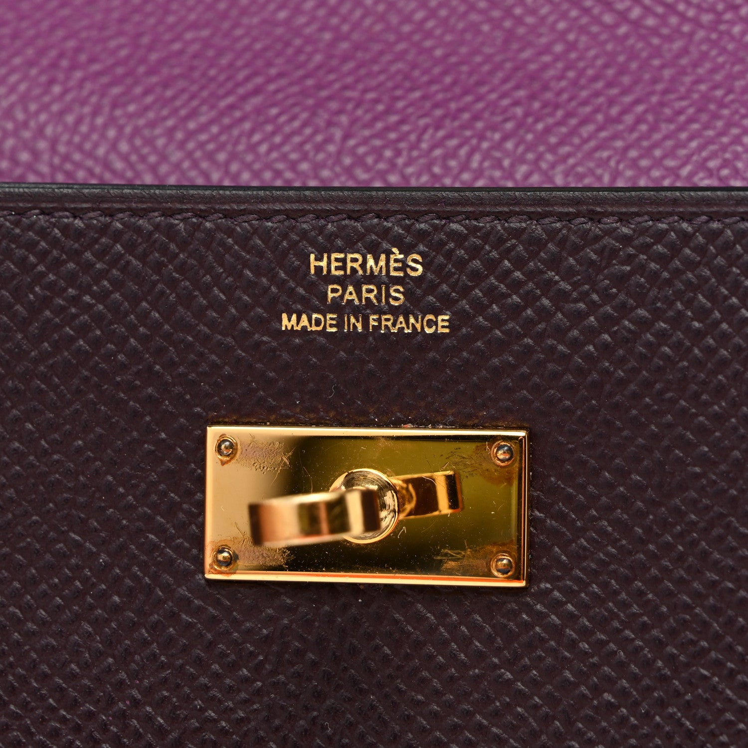 Hermes Epsom Verso Kelly Longue Wallet Raisin Anemone 6 of 8
