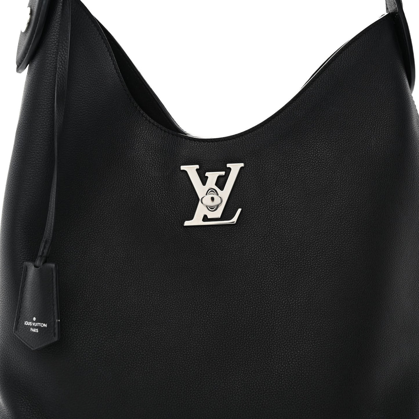 Calfskin Lockme Hobo Black
