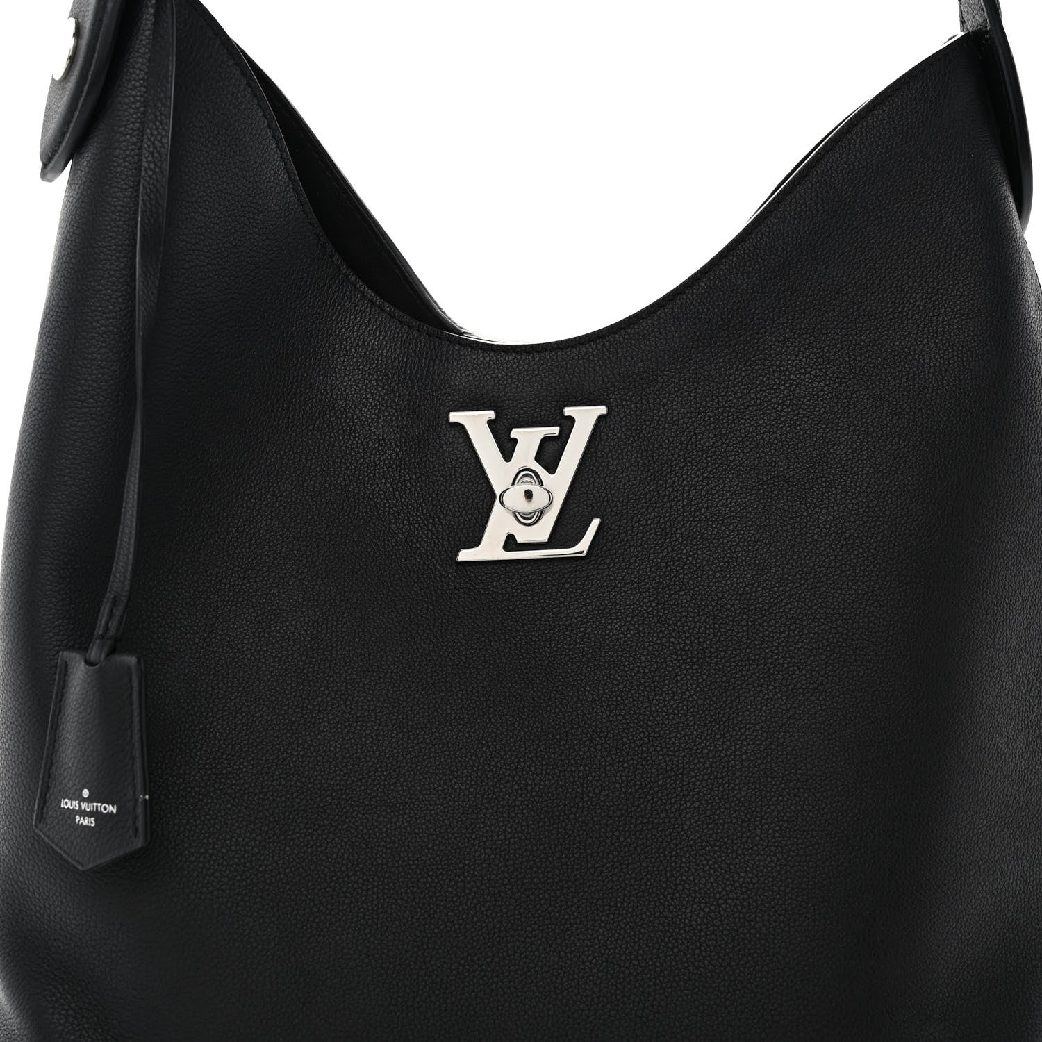 Louis Vuitton Calfskin Lockme Hobo Black 7 of 10