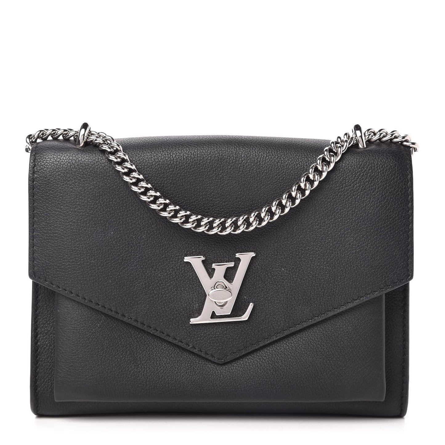 Soft Calfskin My Lockme Chain Bag BB Black