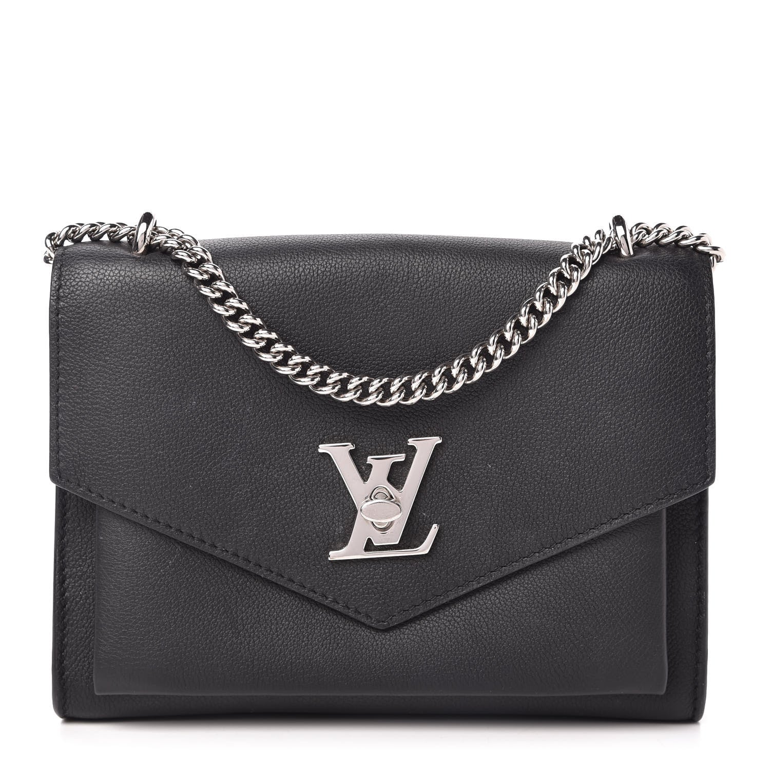Louis Vuitton Soft Calfskin My Lockme Chain Bag BB Black 1 of 10