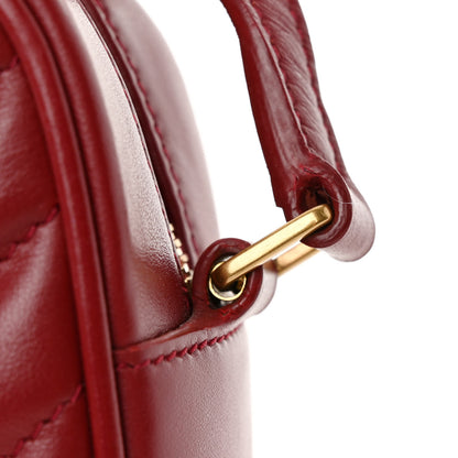 Saint Laurent Calfskin Matelasse Monogram Lou Camera Bag Red 10 of 10