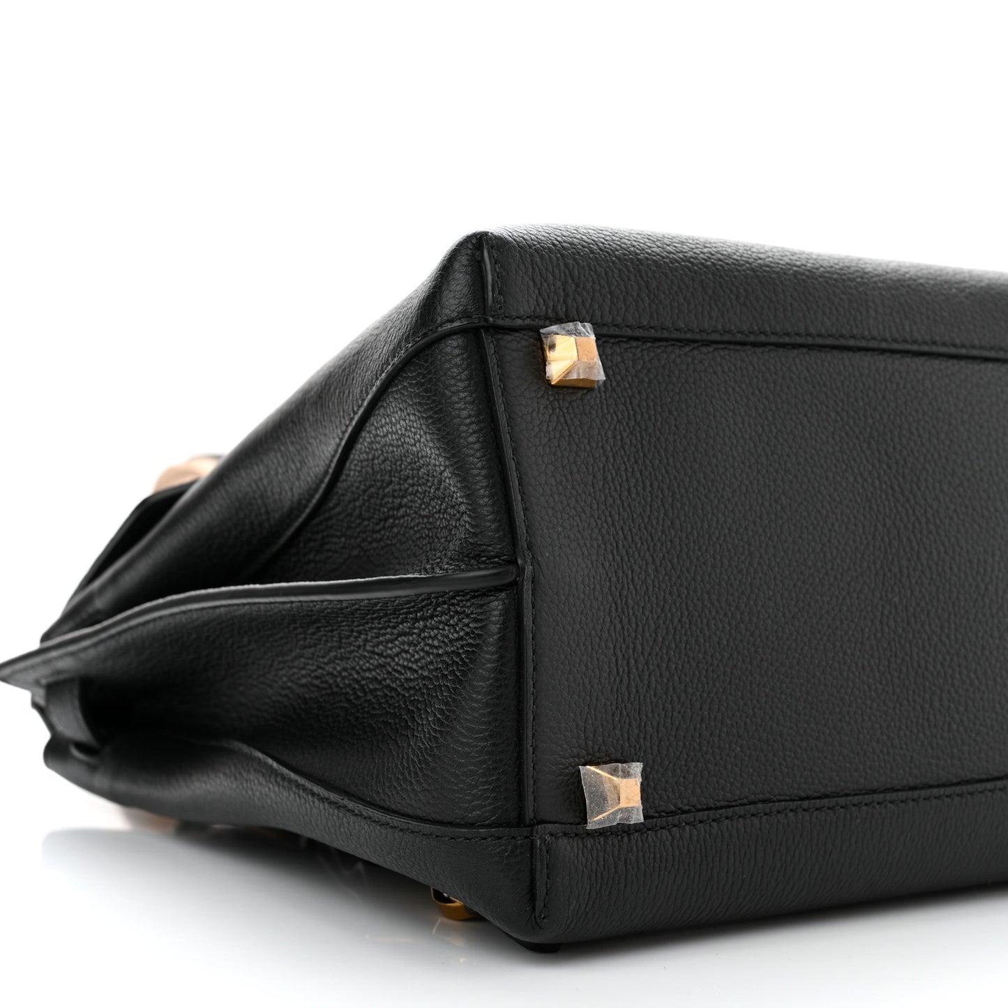 Grained Calfskin Medium Milla Convertible Backpack Black