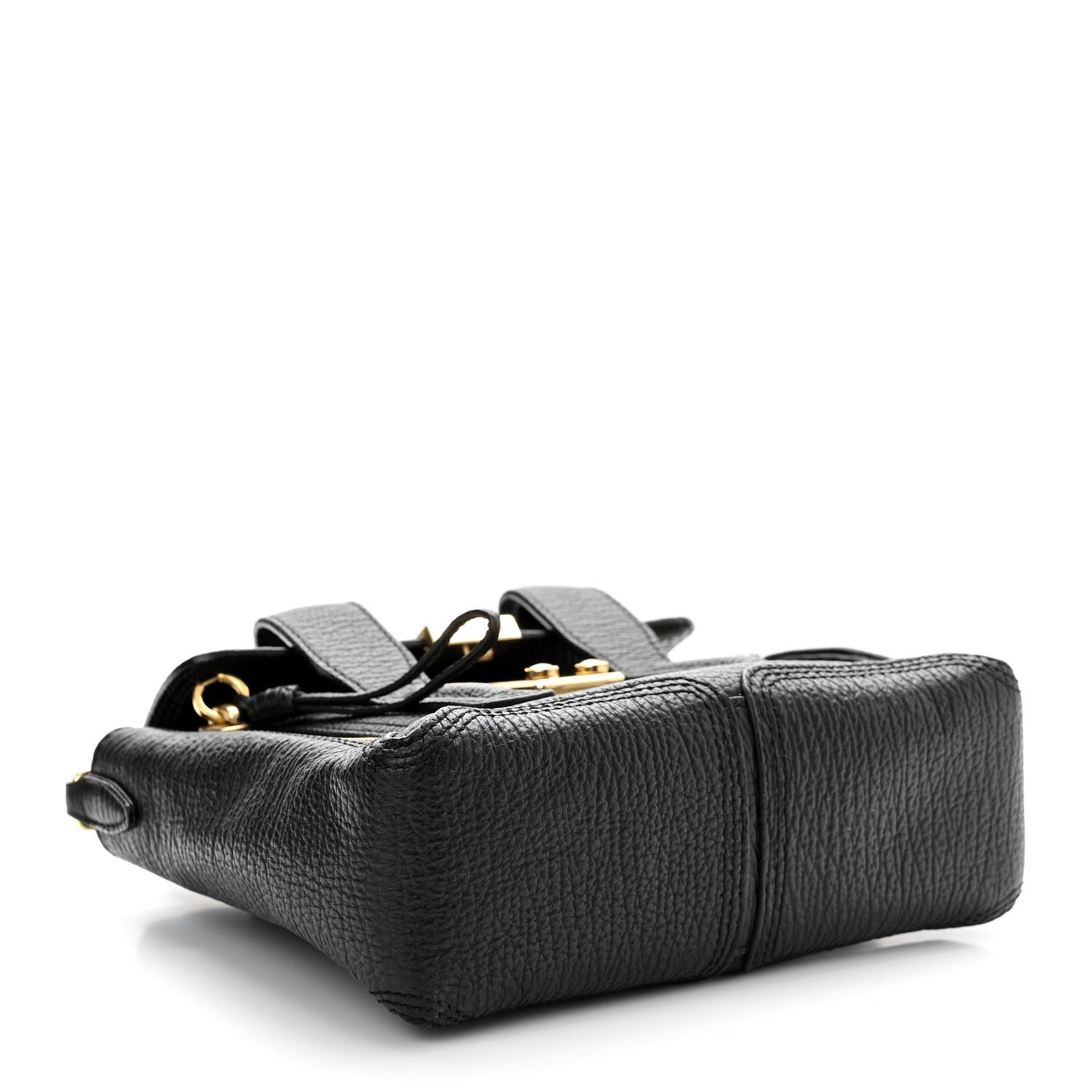 Textured Calfskin Mini Pashli Satchel Black