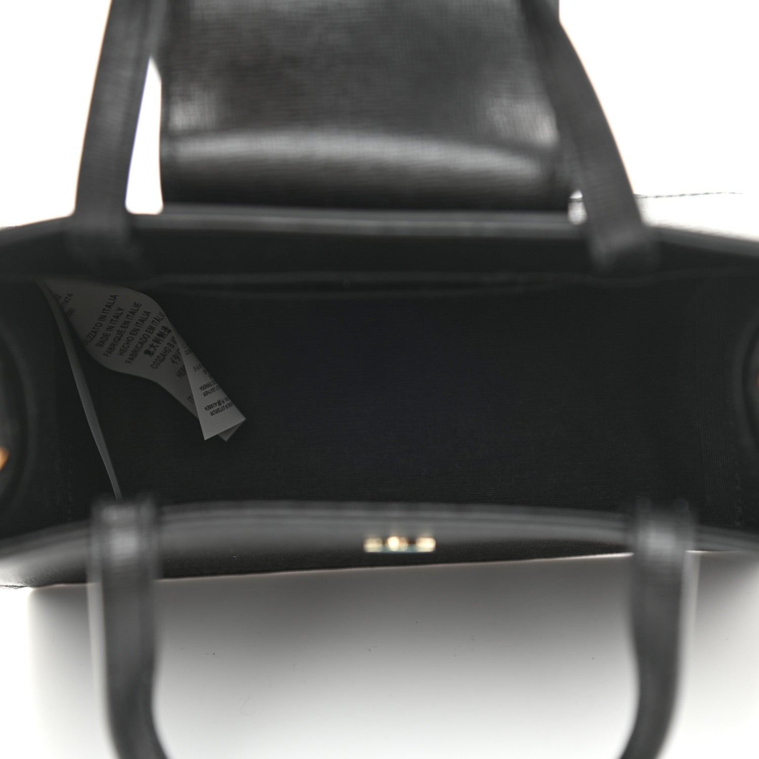 Versace Saffiano Virtus Top Handle Shoulder Bag Black 5 of 7