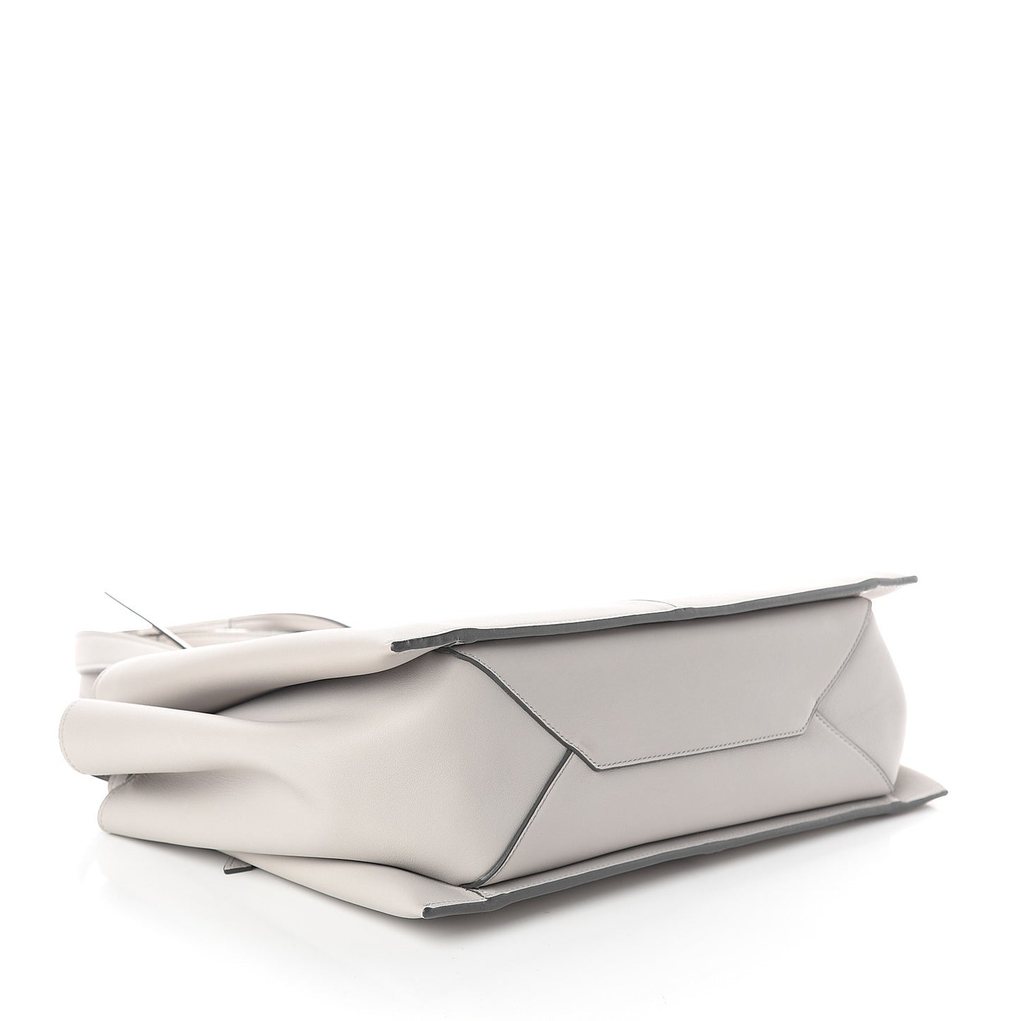 Smooth Calfskin Medium Tri-Fold Bag Pearl Grey