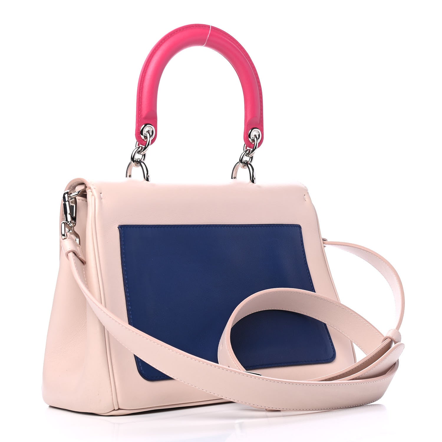 Christian Dior Smooth Calfskin Medium Be Dior Flap Pink Blue 2 of 5