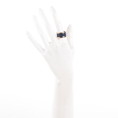 Bulgari 18K Rose Gold Lapis B.Zero1 Four-Band Ring 58 8.5 2 of 7