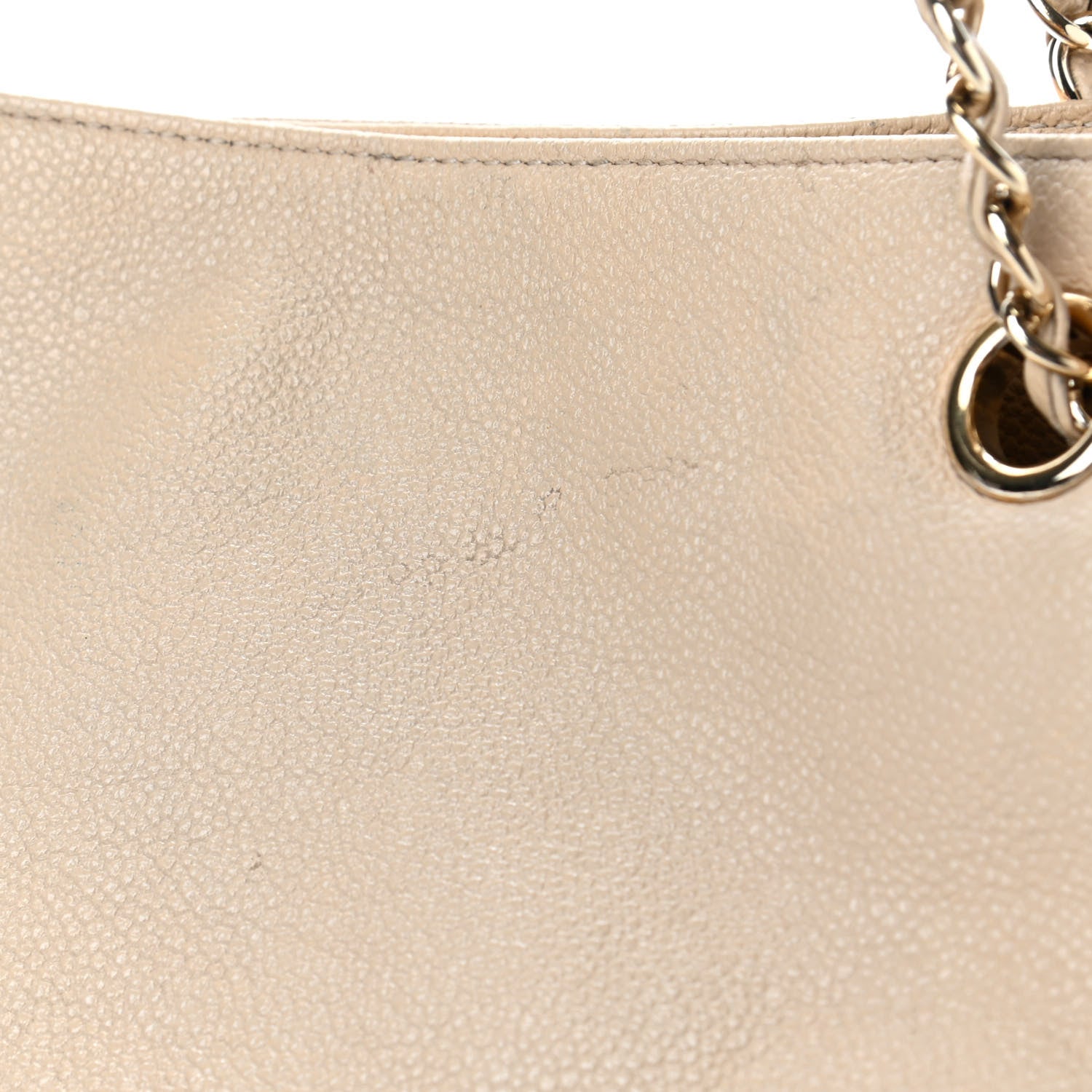 Chanel Caviar Stitched Shopping Tote Beige 13 of 14