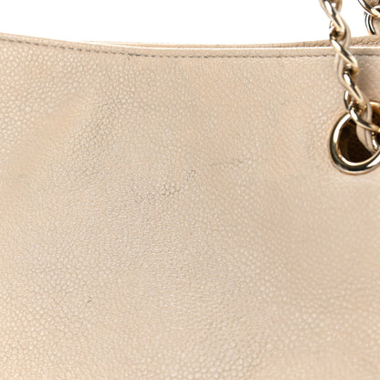 Chanel Caviar Stitched Shopping Tote Beige 13 of 14