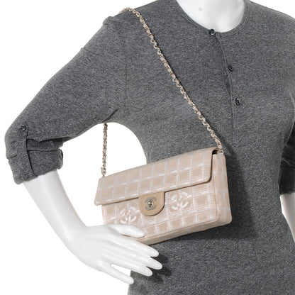 Chanel Nylon Travel East West Flap Beige 2 of 7