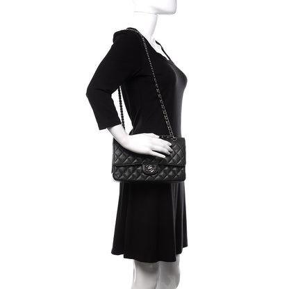 Chanel Caviar Quilted Medium Double Flap Black 3 of 12