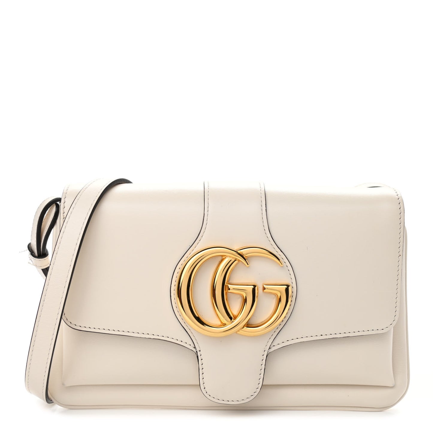 Calfskin Small Arli Flap Shoulder Bag Mystic White