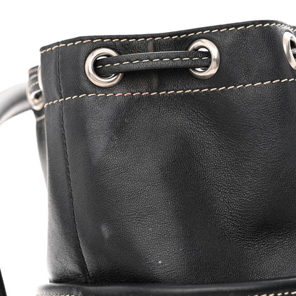 Saint Laurent Smooth Calfskin Studded Small Bahia Drawstring Bucket Bag Black Multicolor 16 of 16