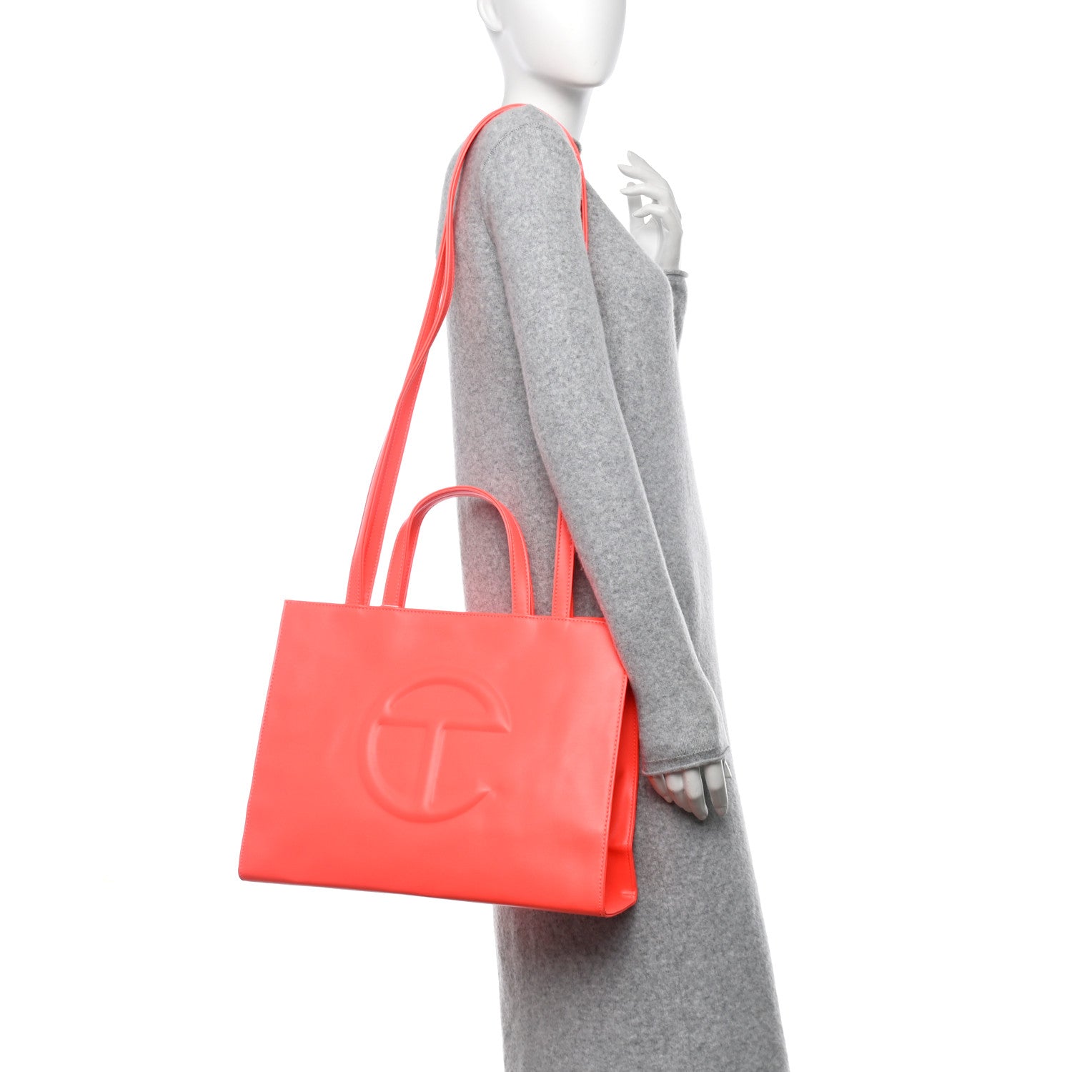 Telfar Vegan Leather Medium Shopping Bag Hazard 3 of 12