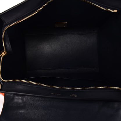 Celine Bullhide Calfskin Small Tri-Color Trapeze Fluo Orange 6 of 7