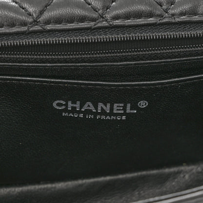 Chanel Lambskin Embroidered Camellia Follies Flap Black 5 of 10