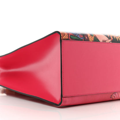 Gucci Nappa Bamboo Printed Nymphaea Top Handle Bag Multicolor 9 of 11