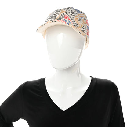 Hermes Cotton Eperon D'Or Embroidered Tess Cap 57 Blanc Casse 2 of 9
