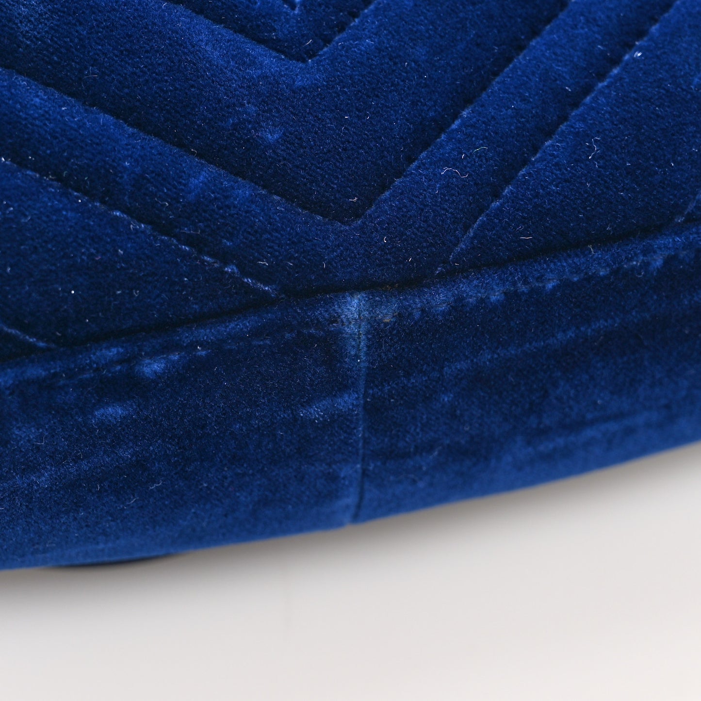 Velvet Matelasse Medium GG Marmont Shoulder Bag Cobalt Blue